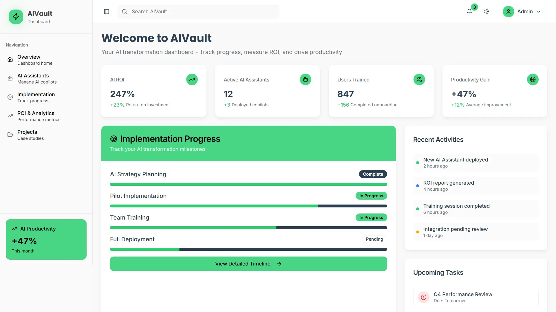 AI Productivity Tools & Copilots - Interface