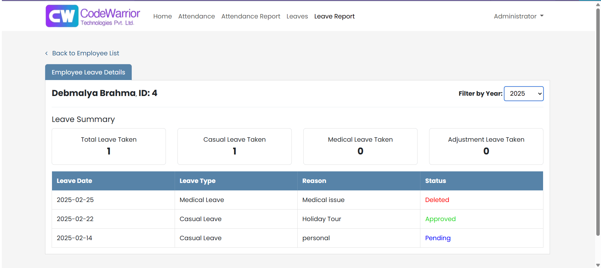 Attendance & Leave Management System - Image 6