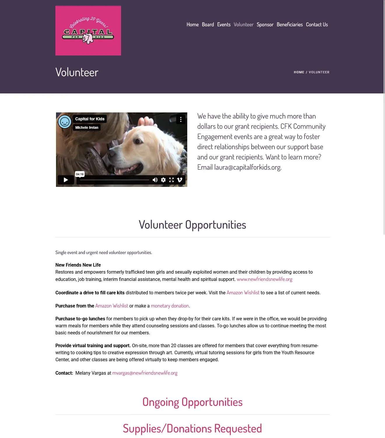 Capital For Kids - Children's Nonprofit Website - Image 2