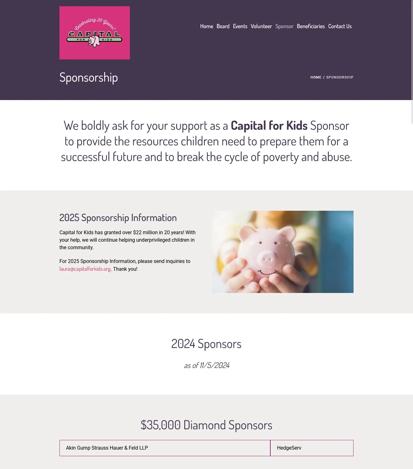 Capital For Kids - Children's Nonprofit Website - Image 3