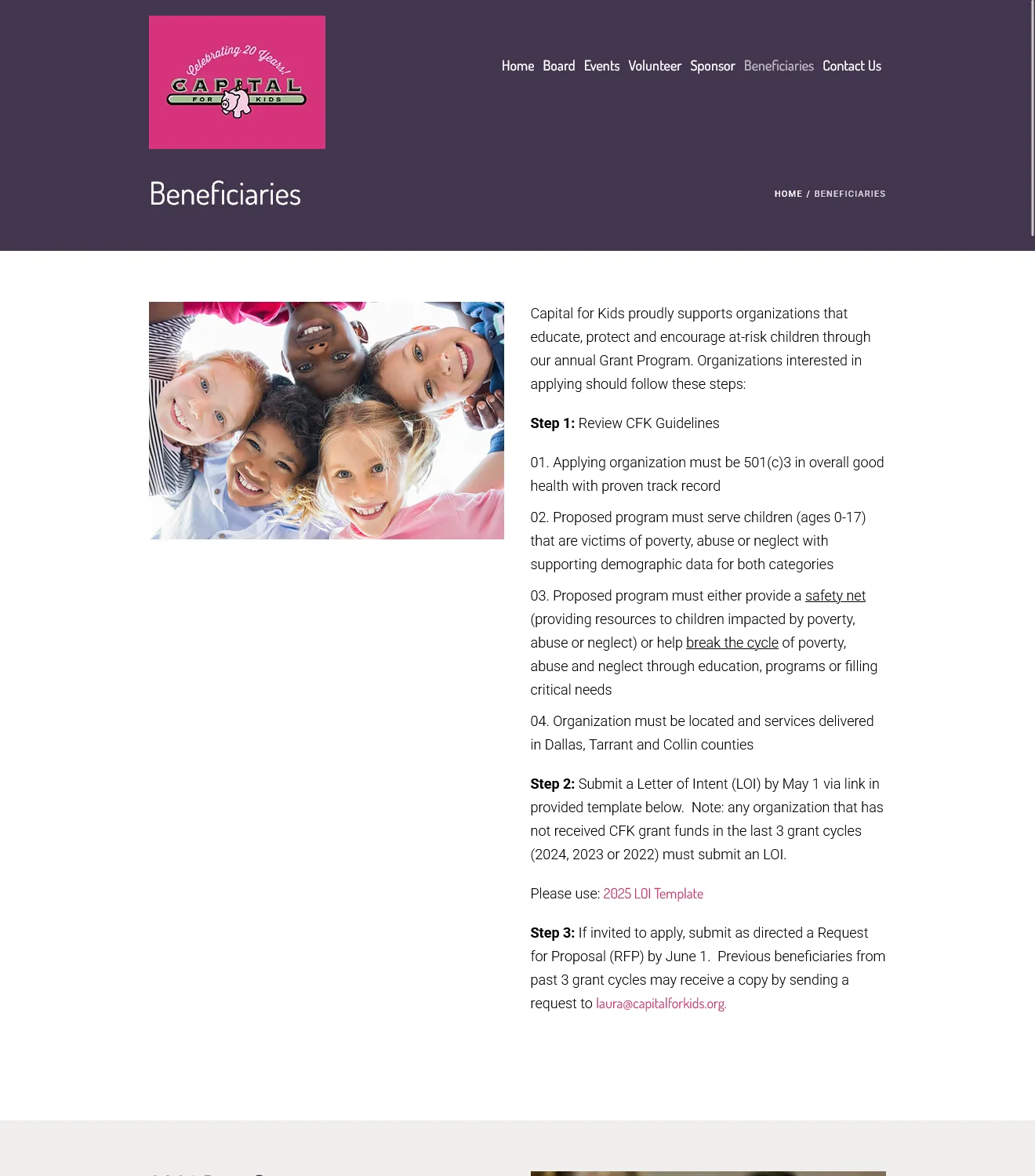 Capital For Kids - Children's Nonprofit Website - Image 4