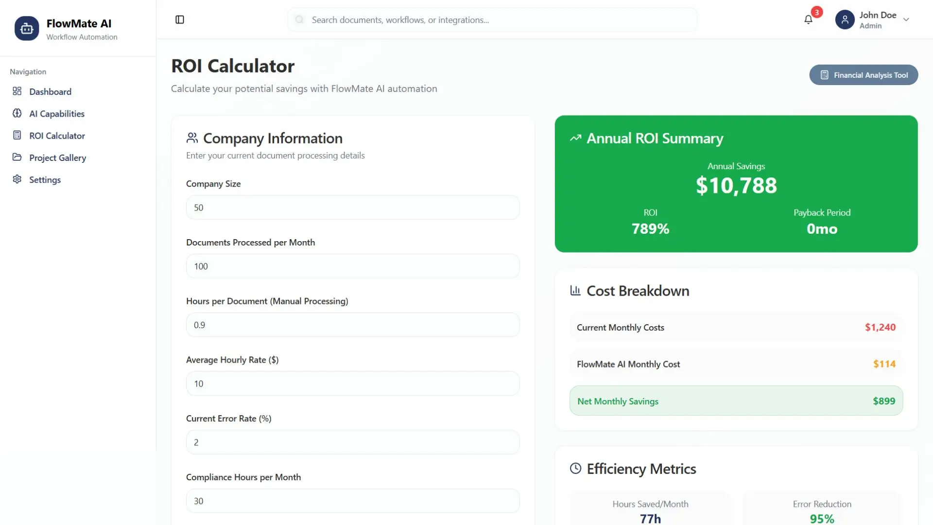 Document & Workflow Automation - Analytics
