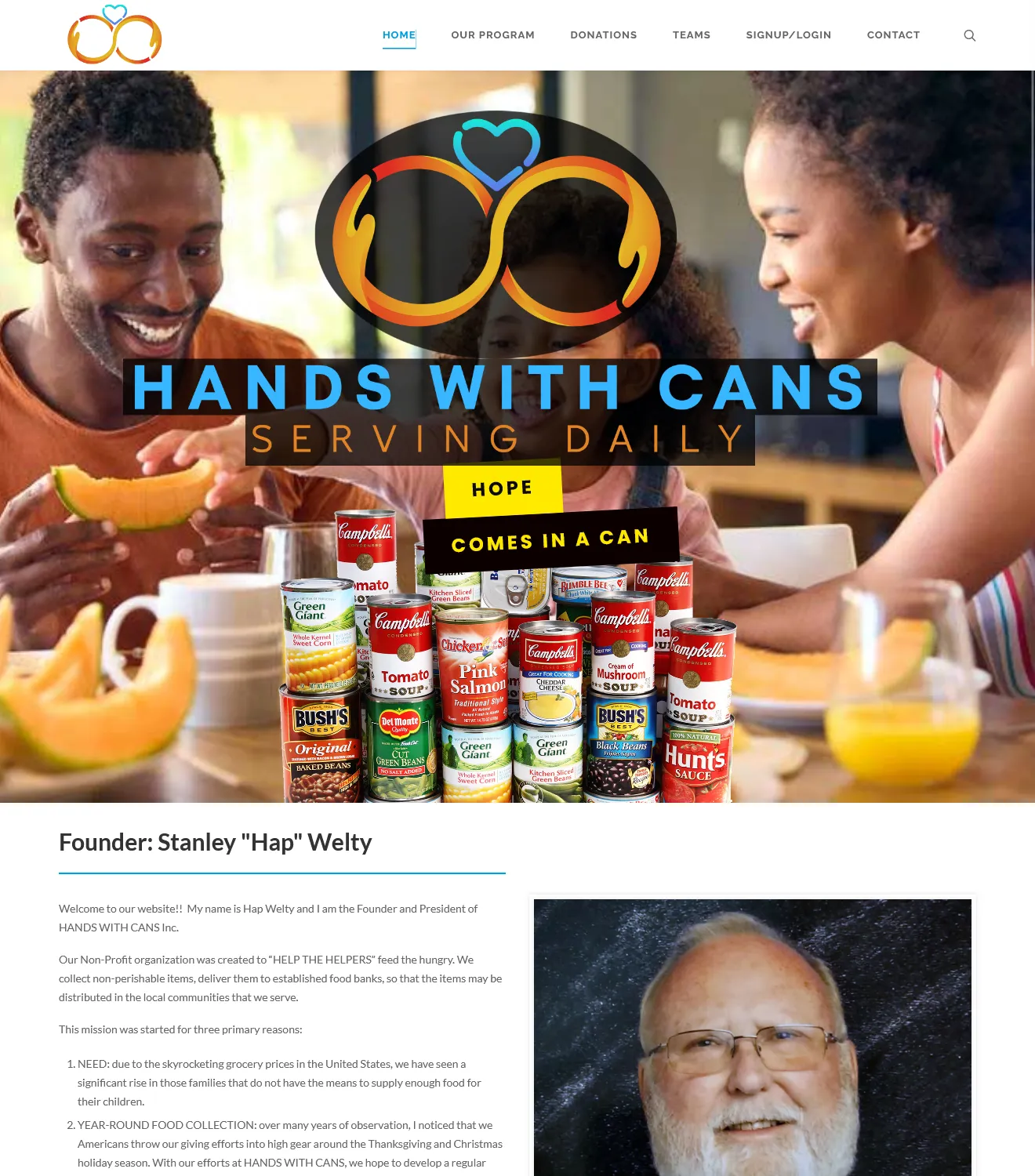 Hands With Cans - Charity Application - Image 1