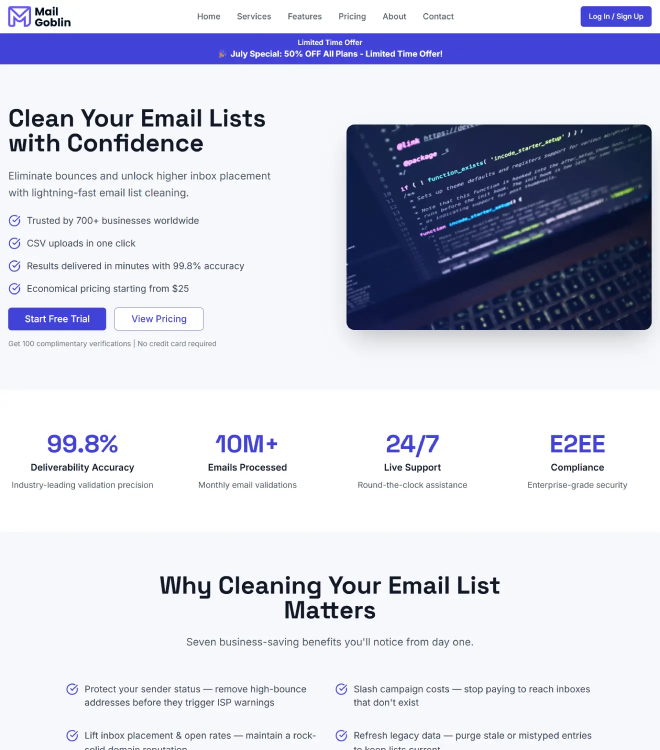 MailGoblin - Email List Cleaner SaaS - Image 1