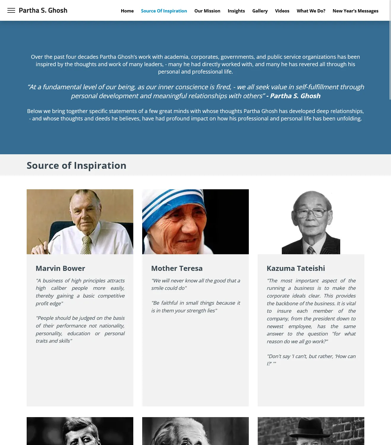 Dr. Partha Ghosh - Business Strategy Portfolio Website - Image 3
