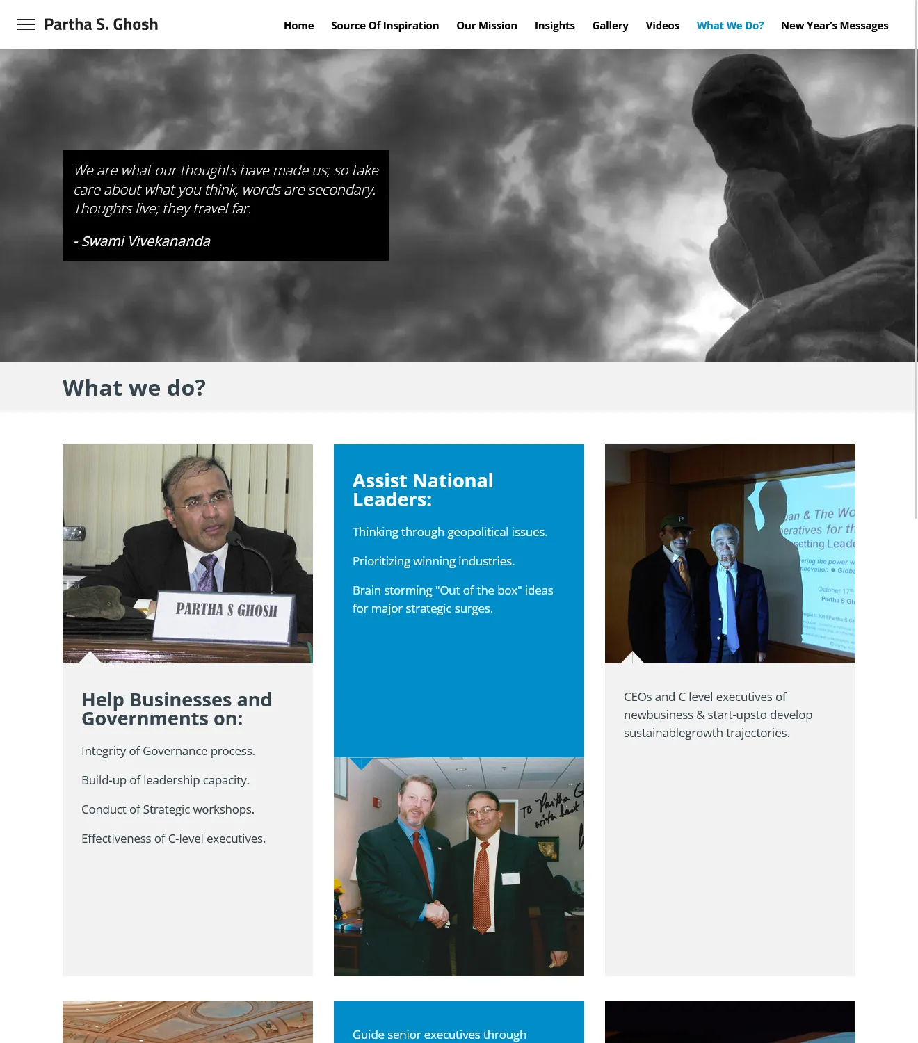 Dr. Partha Ghosh - Business Strategy Portfolio Website - Image 5