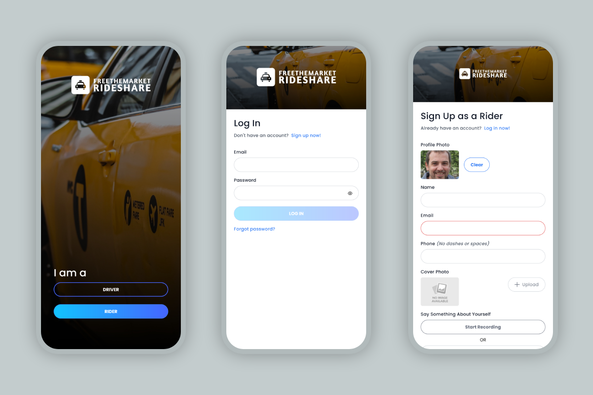 FreeTheMarket - Ride Sharing App - Image 1