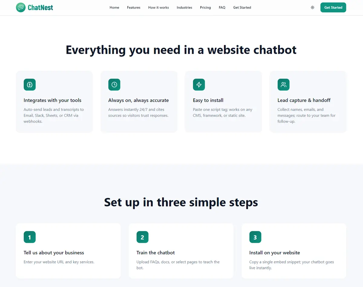 ChatNest AI Customer Support Chatbot Platform - Image 2