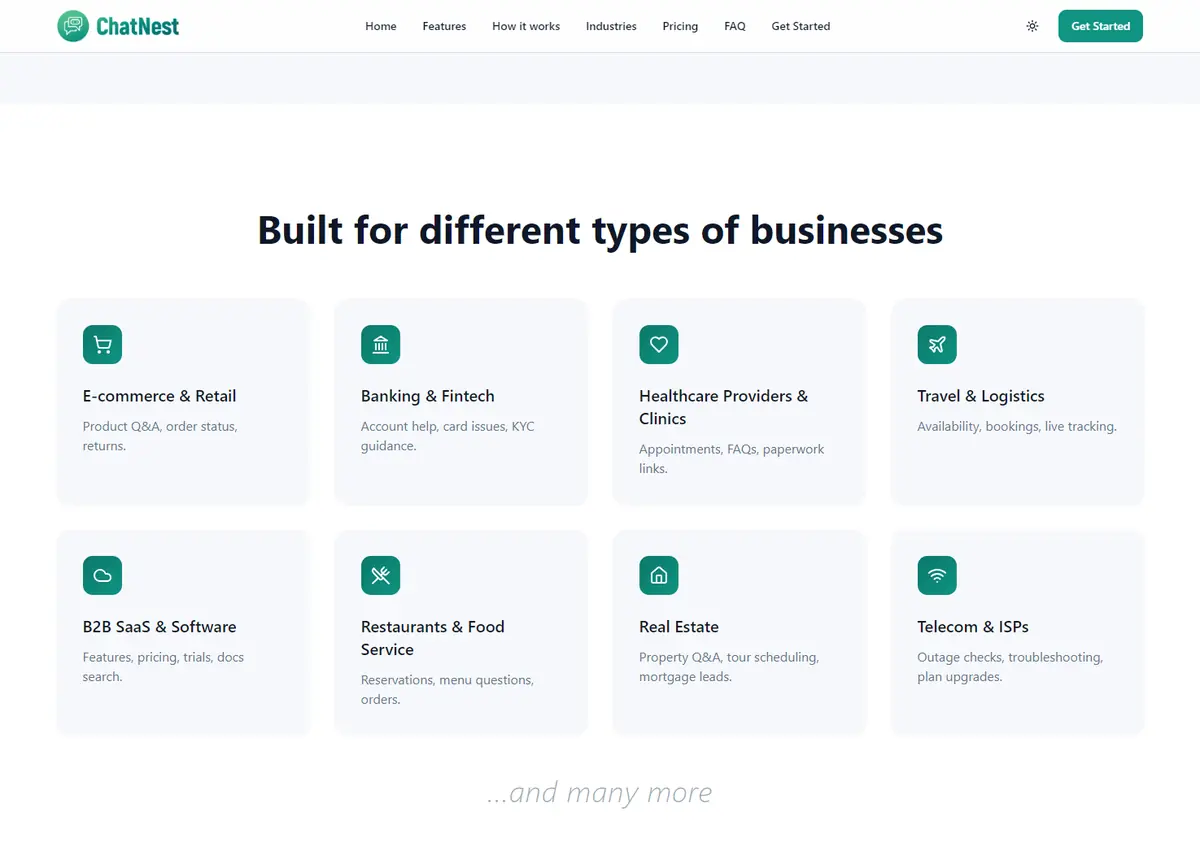 ChatNest AI Customer Support Chatbot Platform - Image 3