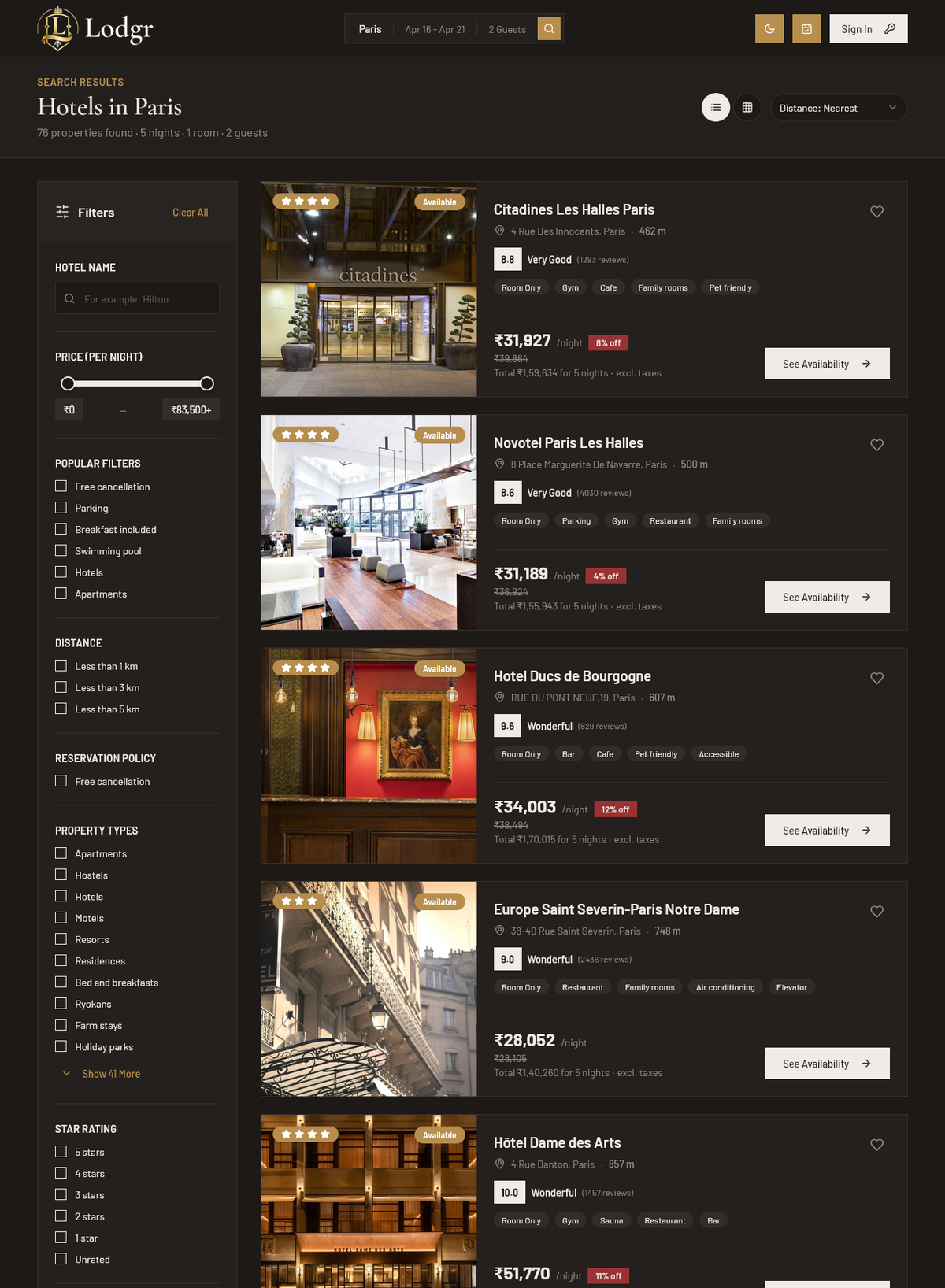 Lodgr - Hotel Booking Platform - Image 3